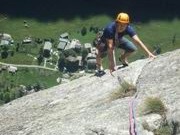 Weiter oben dominiert Reibungskletterei, da kann ...