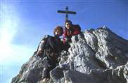 Barbara und Ich am Gipfel des Nadelhorns
