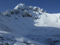 Eisenerzer Reichenstein über NO-Rinne, Abfahrt Rote Rinne