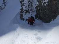 Eisenerzer Reichenstein über NO-Rinne, Abfahrt Rote Rinne