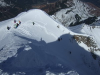 Eisenerzer Reichenstein über NO-Rinne, Abfahrt Rote Rinne