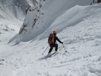 Eisenerzer Reichenstein über NO-Rinne, Abfahrt Rote Rinne