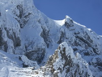 Eisenerzer Reichenstein über NO-Rinne, Abfahrt Rote Rinne