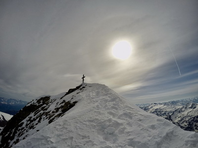 Die letzten Meter zum Gipfel des Großen Wiesbachhorns