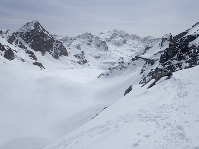 Blick vom Col de la Chaux auf den Col de Momin und die Rosablanche (3336m)