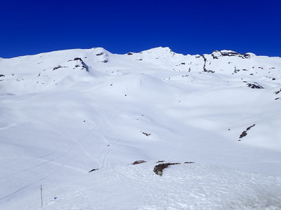 Die Nachmittagsskitour auf die La Luette von der Cabane des Dix aus gesehen