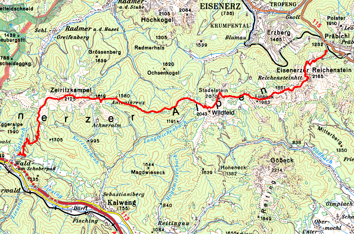 Trailrunning Überschreitung Eisenerzer Alpen Präbichl bis Wald am Schoberpass