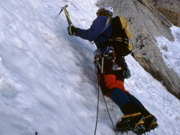 Andy in der ersten Seillänge