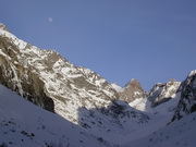 Blick ins Vallon du Diable - verschiedene Variantenabfahrten von La Grave kommen hier raus