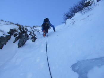 Winterbergsteigen am Hochstubofen - Ostkarfall und Ostwandrinne