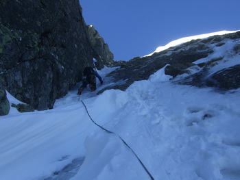 Winterbergsteigen am Hochstubofen - Ostkarfall und Ostwandrinne