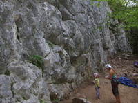 Klettergebiet/Klettergarten Kal-Koritnica (Soca Tal)