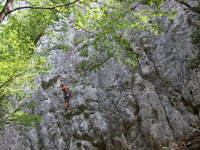 Klettergebiet/Klettergarten Kal-Koritnica (Soca Tal)