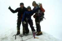 Walter, Barbara und ich am Pollux Gipfel