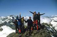 Piz Glüschaint 3593m, Nordflanke und über oberen Nordgrat