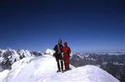 Barbara und ich am Fletschhorn-Gipfel