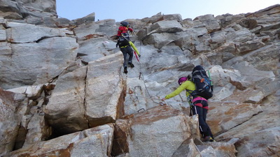 Der steile Beginn des Aufstiegs zum Goldzechkopf