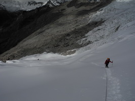 Aufstieg ins Alpamayo Highcamp