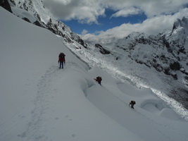 Aufstieg ins Alpamayo Highcamp