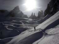 Aig. du Midi - Les Periades (3432 m) - Glacier de Mont Mallet - Ref. Leschaux