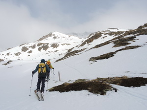 Aufstieg über den SSW-Rücken auf den Piz Cunfin