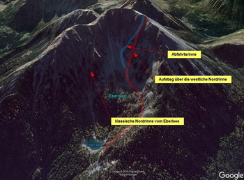 Skibergsteigen Großer Grießstein Nordrinnen