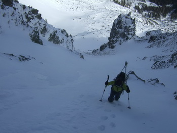 Skibergsteigen Kleiner Grießstein über linke Nordwandrinne