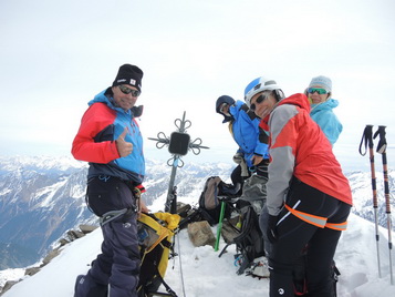 Östliche Seespitze Gipfel, wirklich viel Platz ist hier nicht