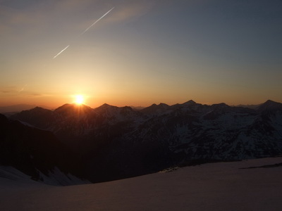 6 Uhr 13, ein traumhafter Sonnenaufgang!