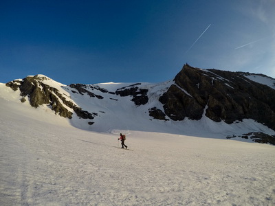 Blick auf das Bratschenkopfkees, ein Aufstieg mit Skiern hier ist für uns nicht möglich
