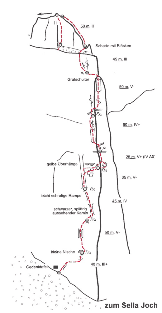 Topo Kasnapoff 5+ zweiter Sella Turm