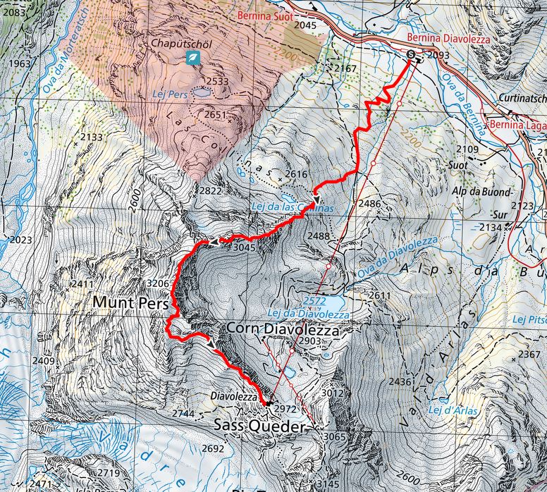 Skyrunning Munt Pers 3206m Teufelsweg - Bernina Gruppe